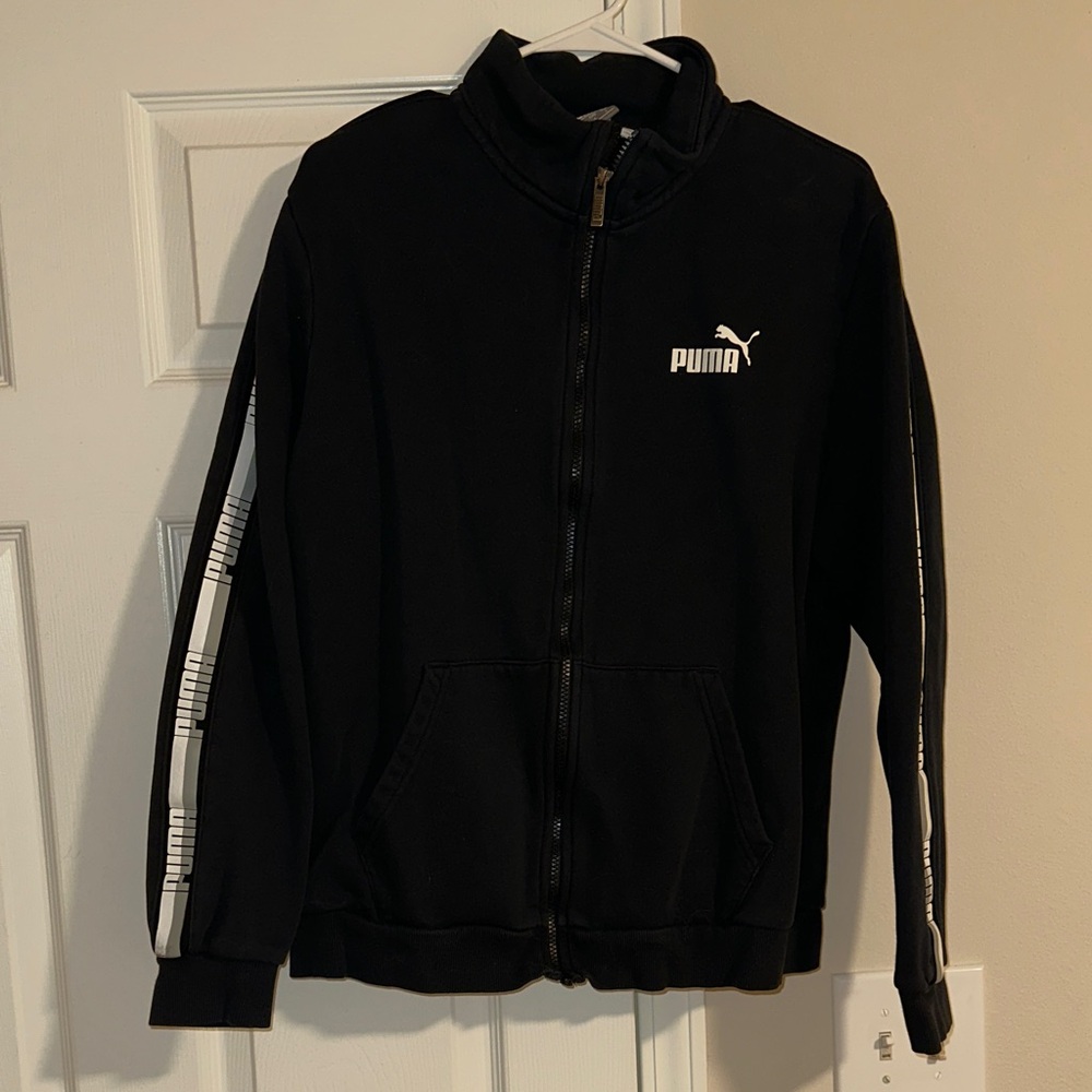 Puma Black Full-Zip Jacket with Logo